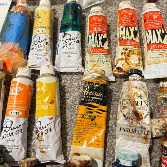 Oil Paint Professional Artist Supply Bundle Lot Windsor Gamblin Holbein Painter - Picture 4 of 6